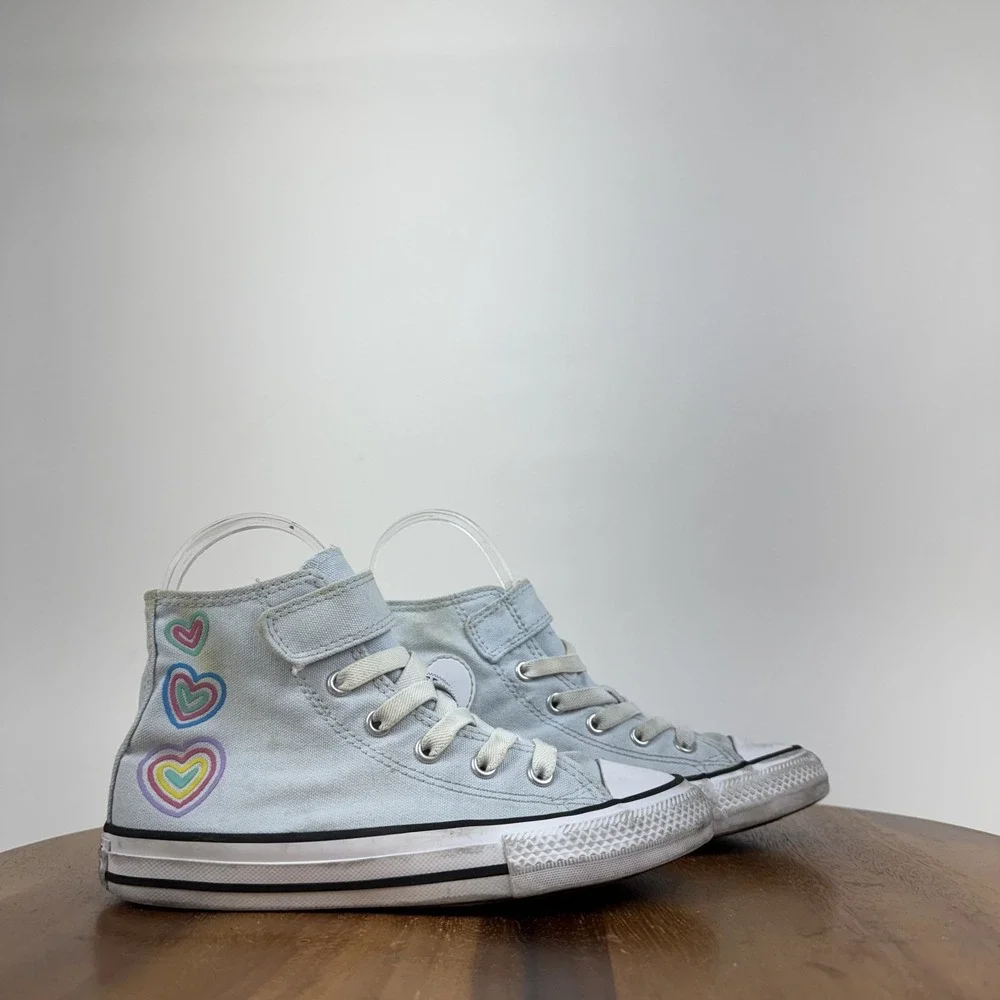Little Kids Converse Chuck Taylor All Star 1V Hi Blue Sneakers Size 13 C GUC